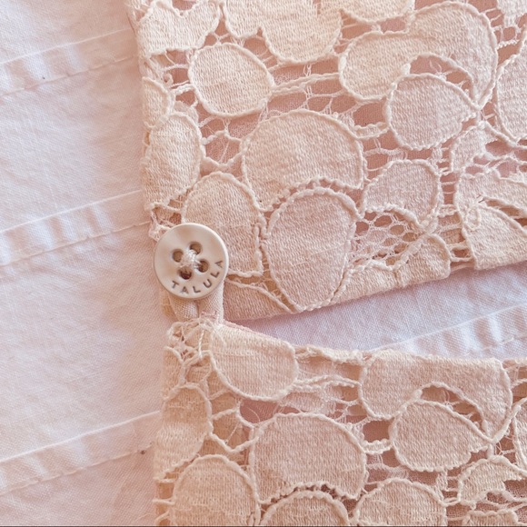 Talula cream lace over pink/nude lining top - Picture 2 of 6